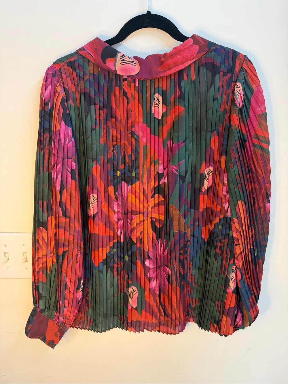 FARM Rio Multicolor Pleated Floral Blazer Jacket - Picture 4 of 4